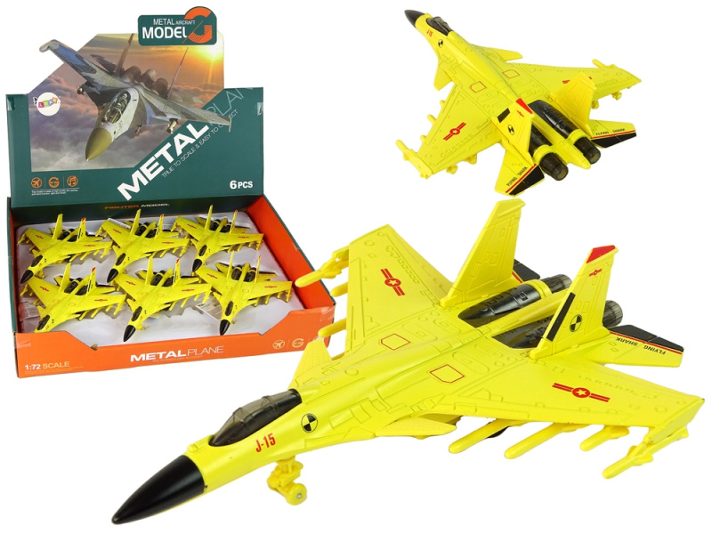 LEAN Toys Žluté stíhací letadlo s třecím pohonem 1:72