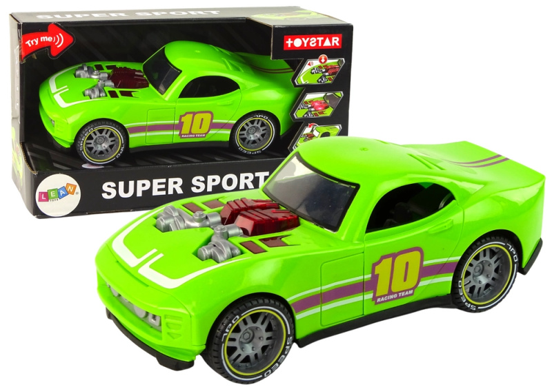 Auto 1:14 Zelené sportovní auto Zvuková světla Vozidlo