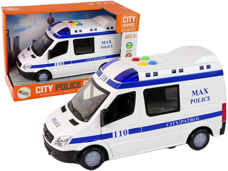 LEANToys Policejní dodávka na setrvačník