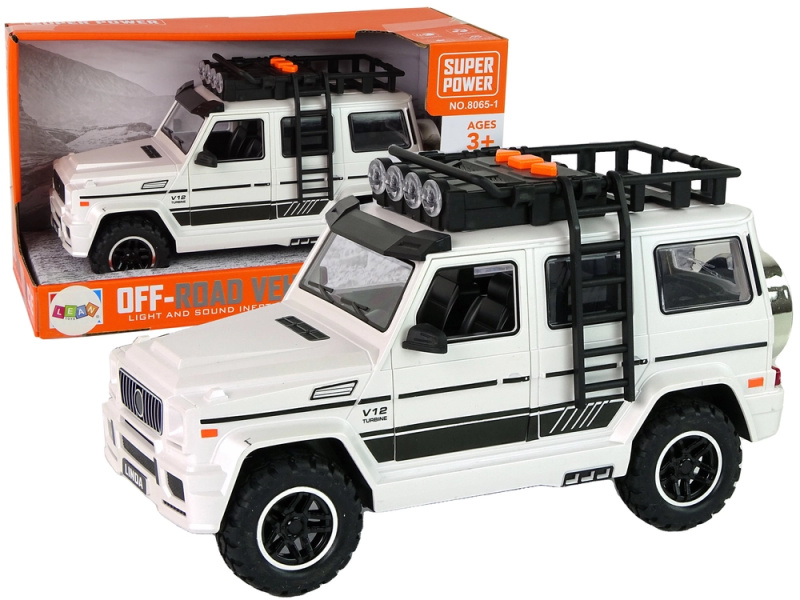 Lean Toys Terénní auto na baterie bílé