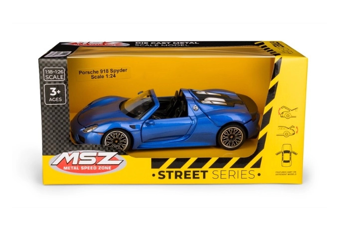 MSZ Porsche 918 Spyder v měřítku 1:24, modrý