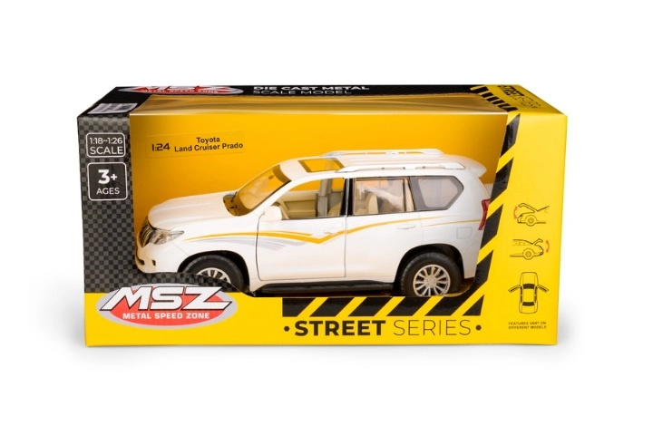 MSZ Toyota Land Cruiser Prado bílý model auta v měřítku 1:24