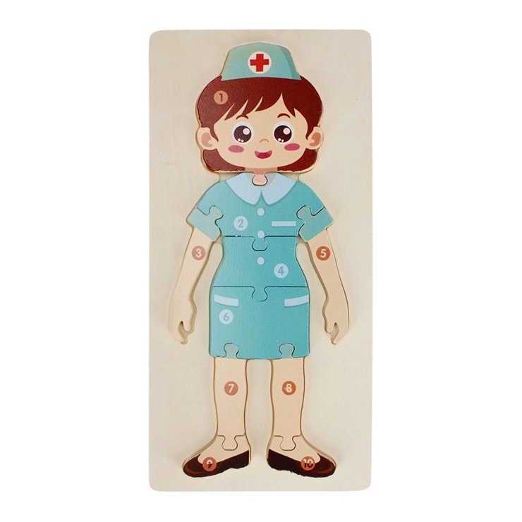 dřevěné puzzle sestřička