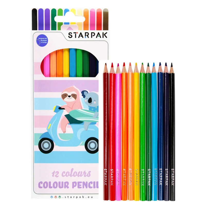 sada pastelek lenochod 12 barev, 18 cm