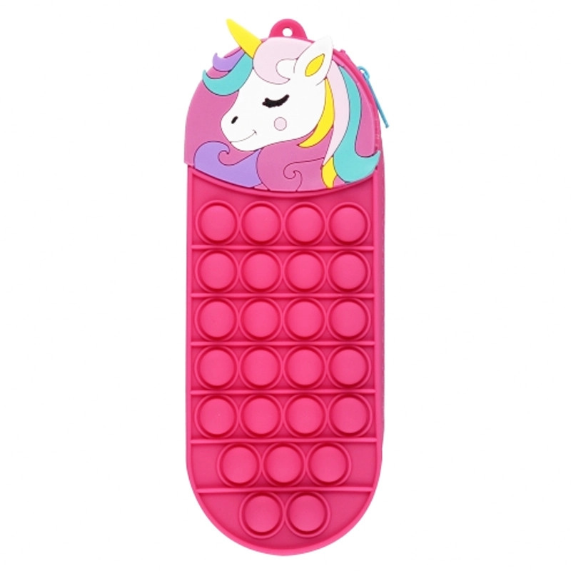 Silikonový penál s jednorožcem a přívěskem