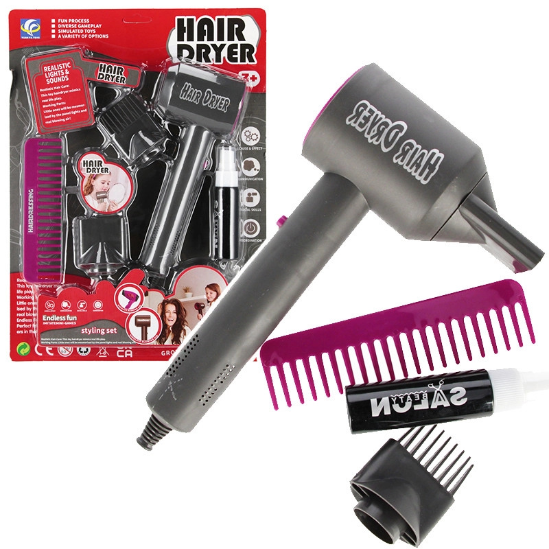 Kadeřnická sada pro děti s fénem a doplňky