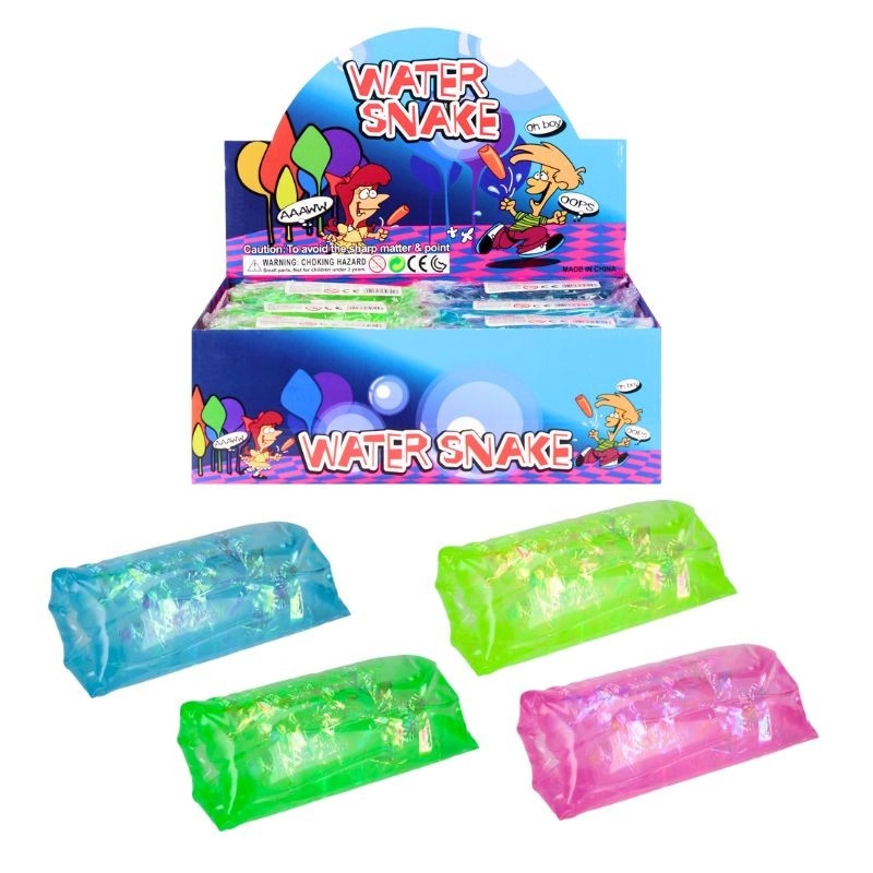 antistresová vodní hračka s konfety – had