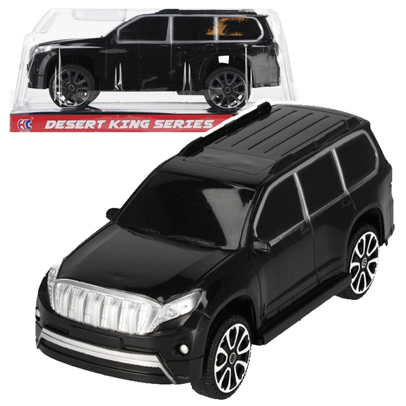 černé terénní auto s natahovacím pohonem pull back