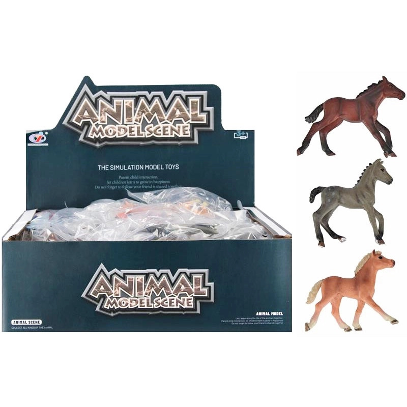 Plastový koňský hříbě – realistická figurka, 10 cm