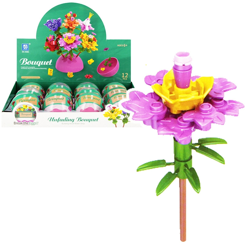 Skládačka překvapení Květ – mini stavebnice pro děti