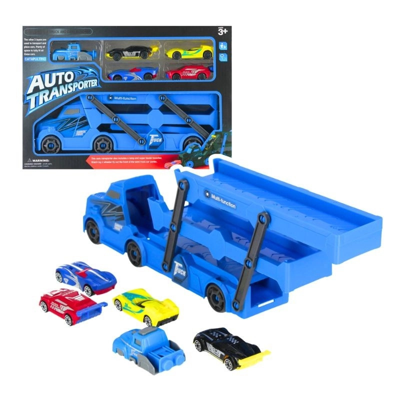 Autotransportér s autíčky, sada 6 ks