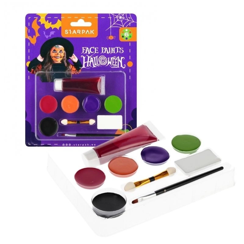 Barvy na obličej a tělo Halloween