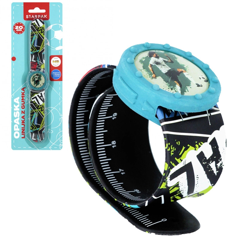 Modré silikonové hodinky pravítko pro děti