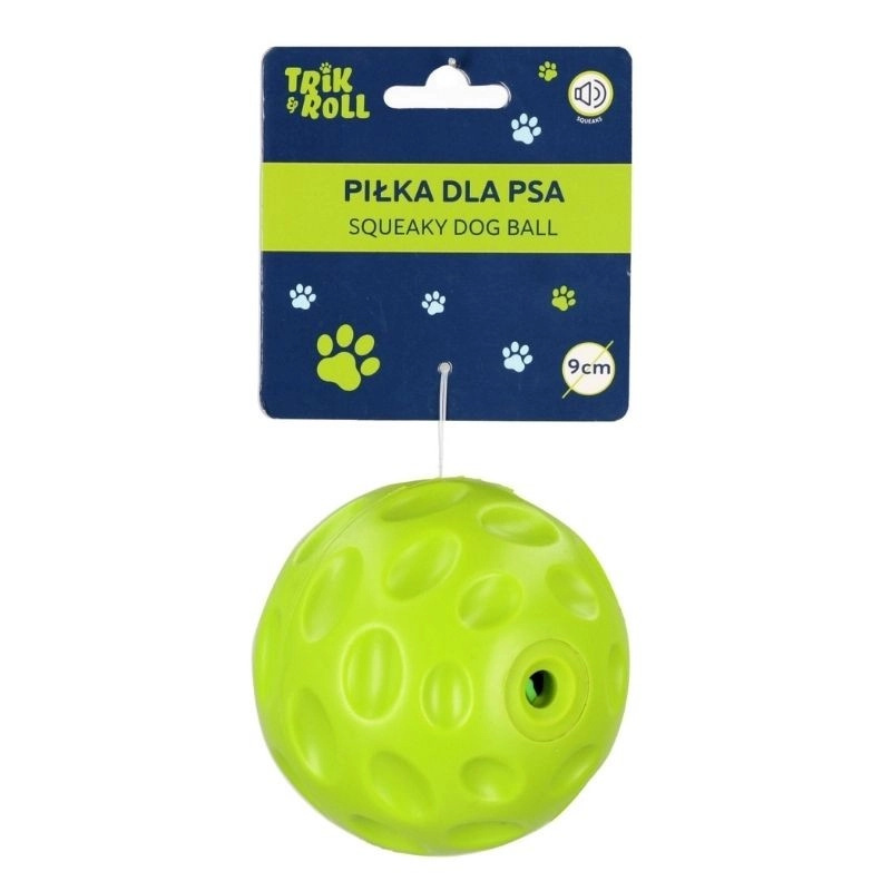 Pískací míček pro psa zelený - 1 kus