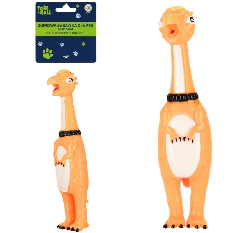 Gumový dinosaurus pro psa s pískátkem