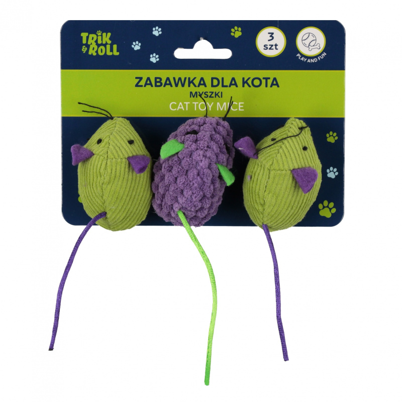 Hračka pro kočku myšky 3 ks