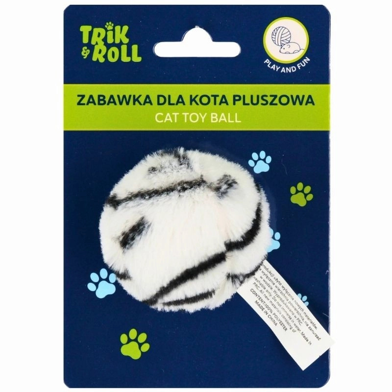 Plyšová hračka pro kočku černobílá