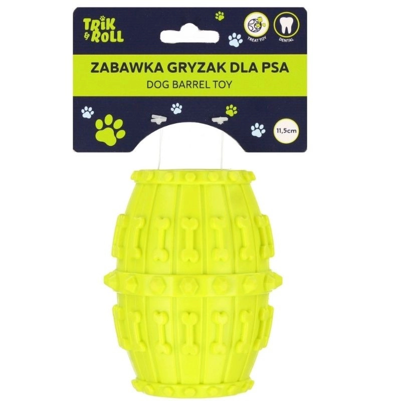 Interaktivní žvýkací hračka pro psy s prostorem na pamlsky limetková