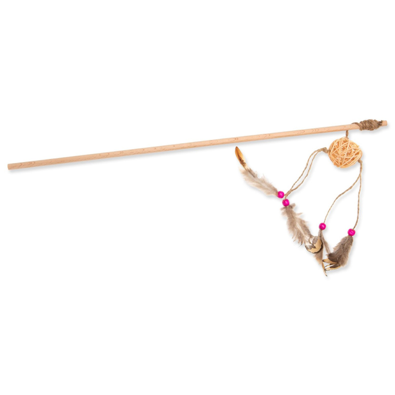 Hračka Ecomfy Gaia šidítko ratan, korálky 50cm