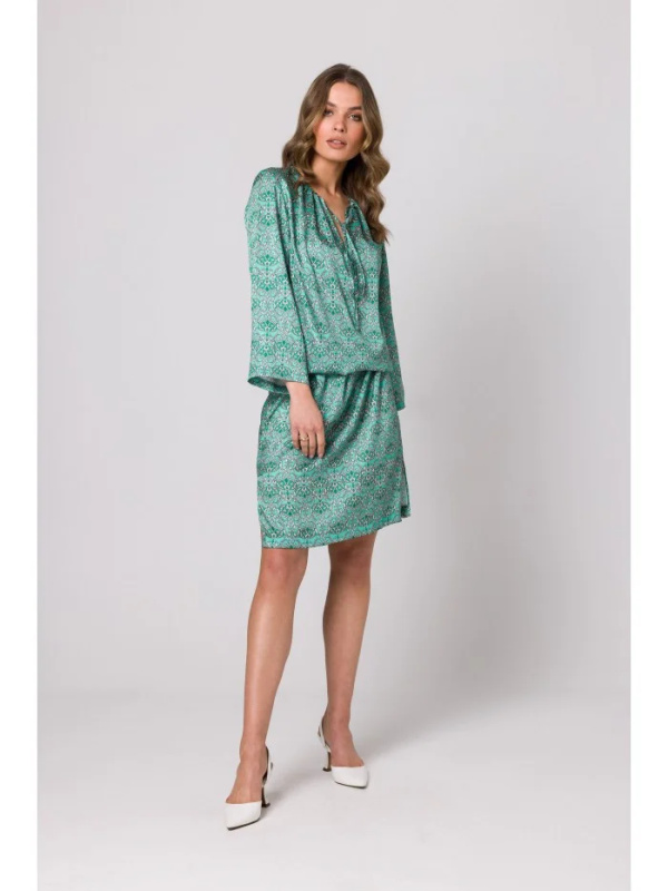 S338 Kaftanové šaty s páskem - model 1 EU XL