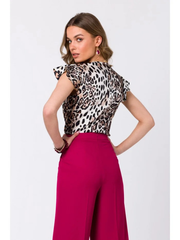 S344 Halenka s nařasenými rukávy - model 2 EU XL