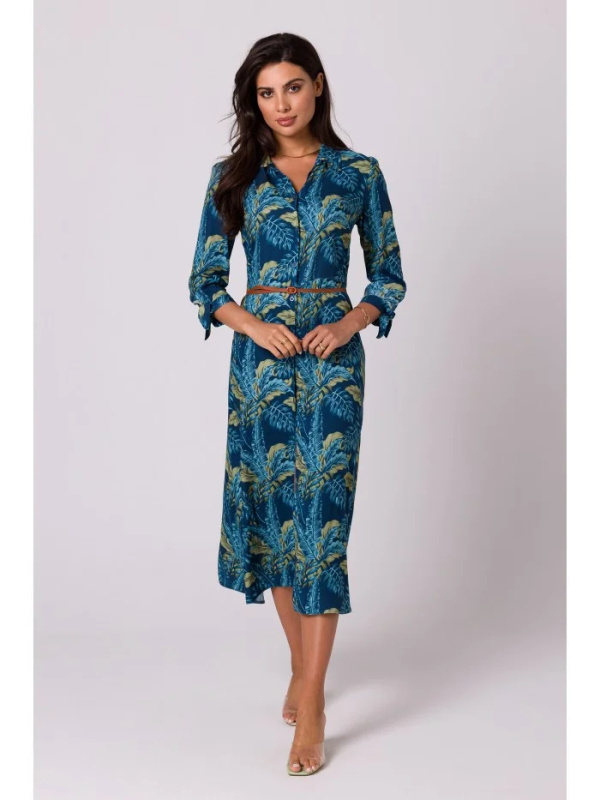 B259 Košilové šaty na knoflíky - model 2 EU XXL