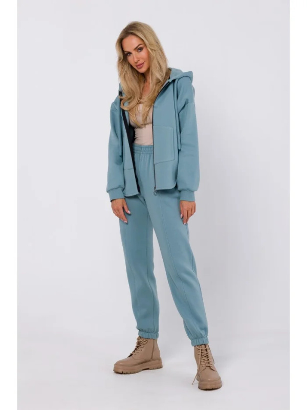 M761 Mikina s kapucí na zip a klokaní kapsou - agave EU 2XL/3XL