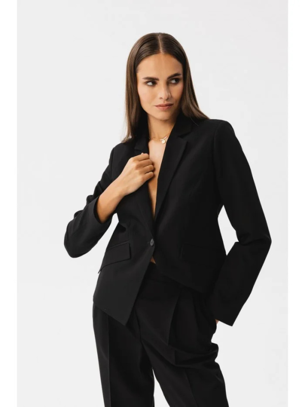 S353 Sako na míru s jedním knoflíkem - černé EU XL