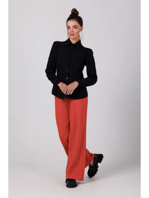 B277 Košile s knoflíky - černá EU XL