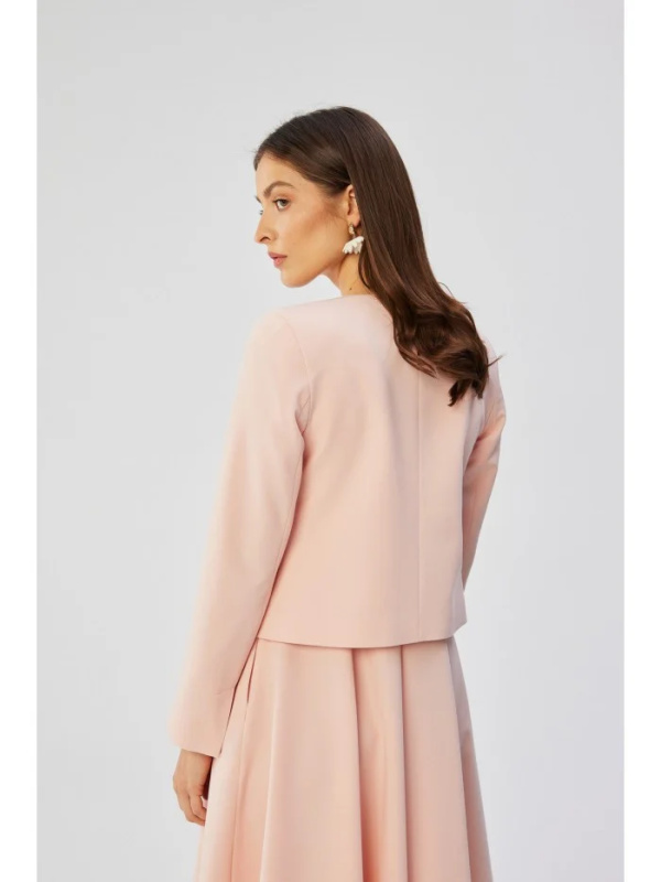 S368 Blejzr s otevřenou přední částí - pudrový EU XL