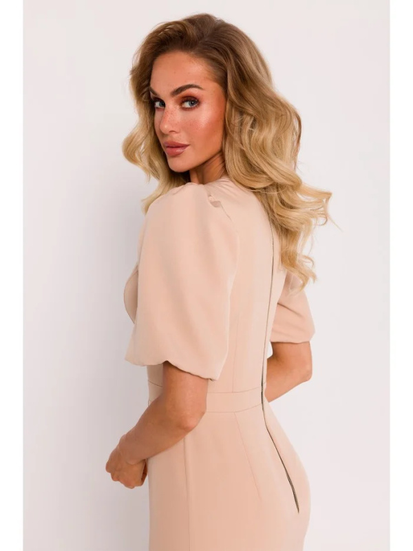 M779 Šaty Bustier - béžové EU XL