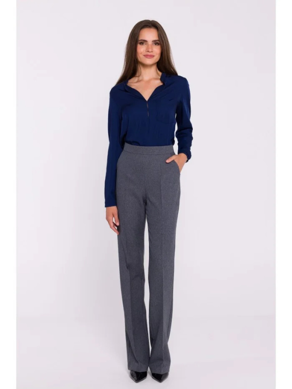S371 Kalhoty Bootcut - šedé EU XXL