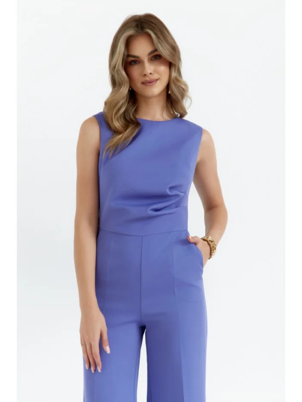 S115 Kombinéza se širokými nohavicemi - světle fialová EU XL