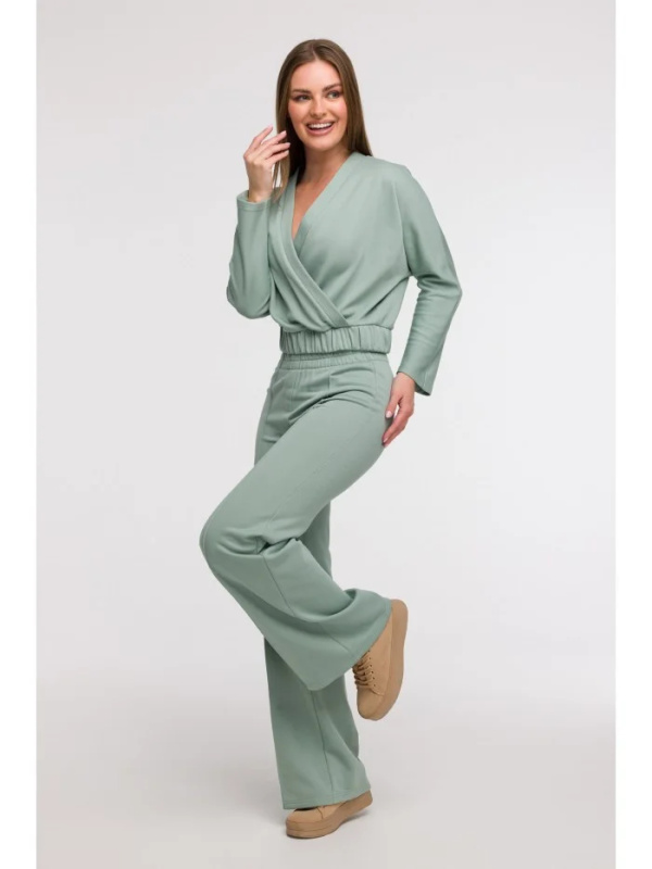 B292 Zavinovací mikina - mátová EU S