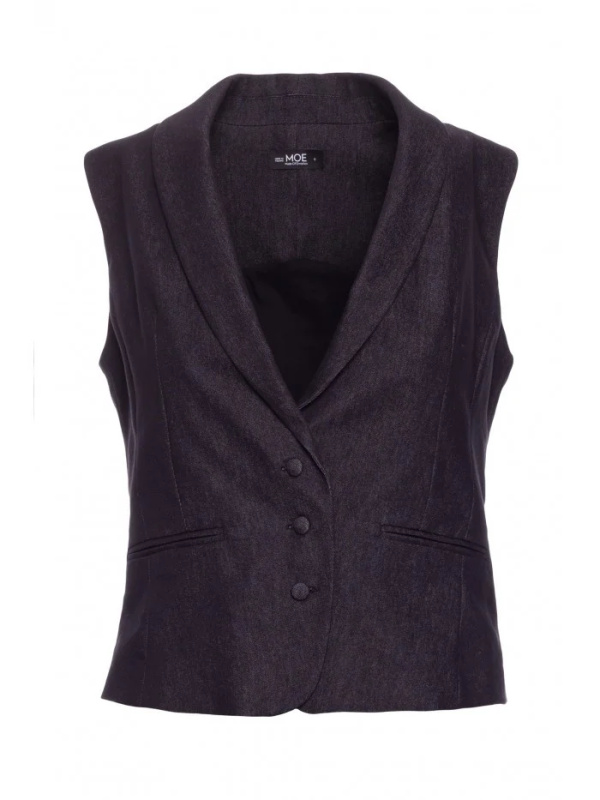 M859 Džínová vesta - grafitová EU S