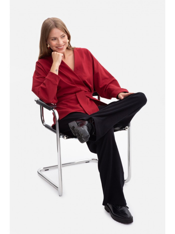 B300 Kalhoty z žebrového úpletu - černé EU S