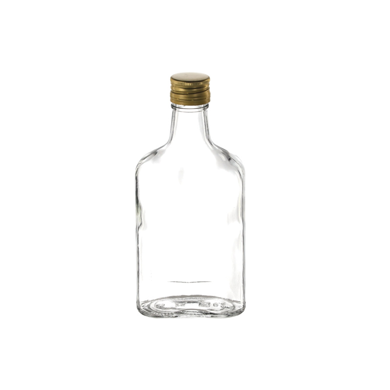 Plochá láhev 250 ml se šroubovacím uzávěrem Fi 28 (balení 12 ks)