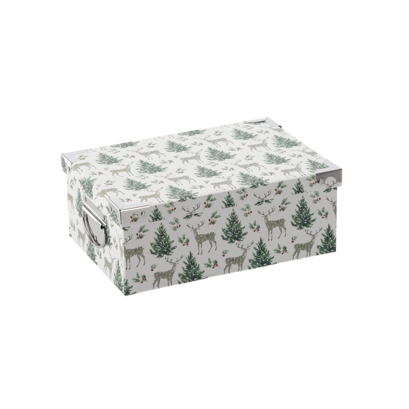 Vánoční dárkový box s kováním 40 × 26,5 × 13,8 cm - 1 kus