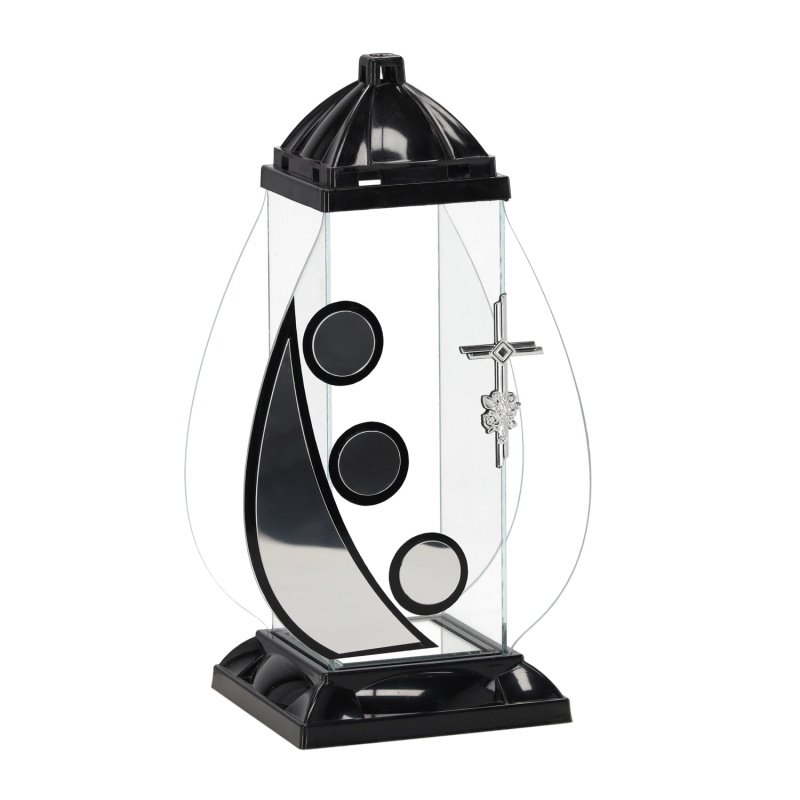 Lampion Art Deco ve tvaru kříže černý