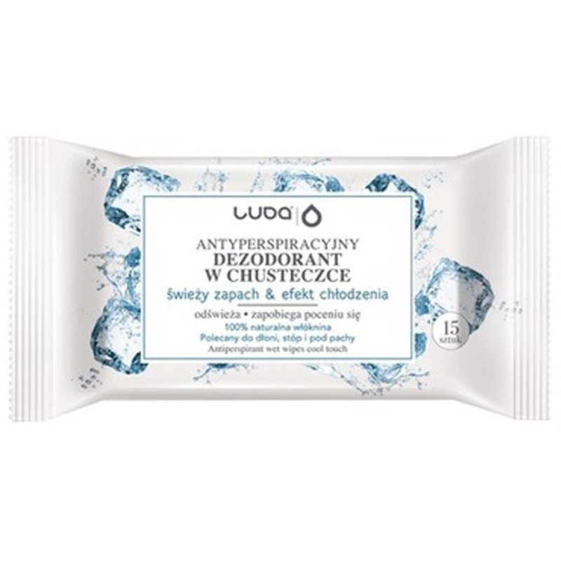 Luba Antiperspirant Wipes Fresh Scent and Cooling Effect deodorant 15 ks