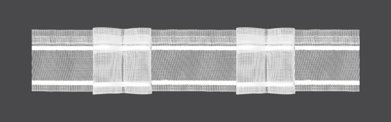 MAGAM Záclonová řasící páska, stuha U2/Z-200, dva sklady, řasení 1:2, transparentní, šířka 5cm (v metráži)