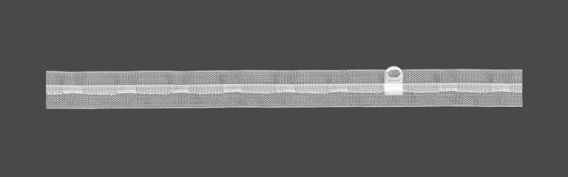 MAGAM Záclonová řasící páska, stuha F7/Z, zavěšení na háčky, bez řasení, transparentní, šířka 2cm (v metráži)