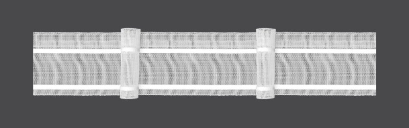 MAGAM Záclonová řasící páska, stuha F4/Z-150, jeden sklad, řasení 1:1,5, transparentní, šířka 5cm (v metráži)