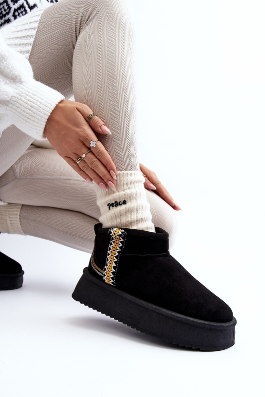 Platforma Sněhule S černým Vzorem Udra Velikost: 38