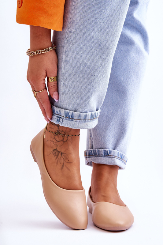 Balerína Kožená klasická Béžove Stacee 36