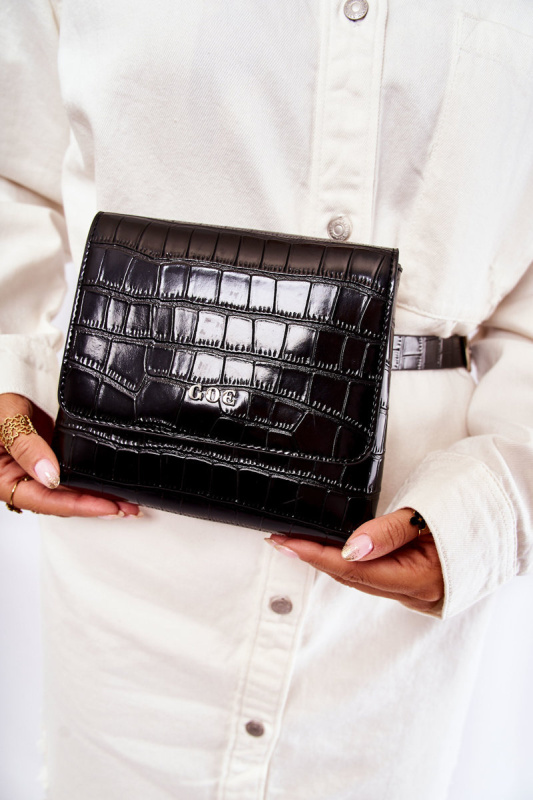 Kožená taška Small Messenger Bag GOE ZNJ034 Černá univerzální