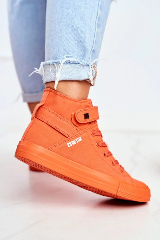 Women's High Sneakers Big Star Orange Velikost: 37