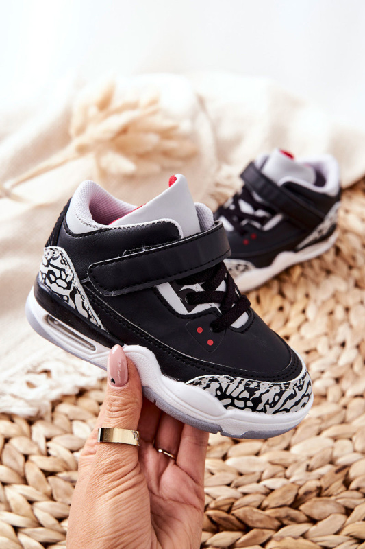 Dětské Sportovní Boty Černé a červená Linen 26