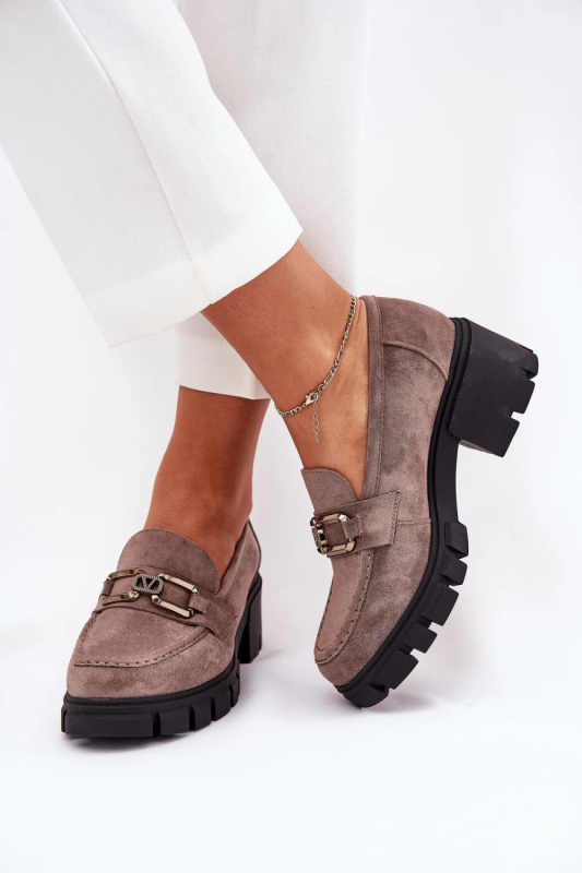 Dámské polobotky 39921 tmavě béžové - Step in style 39