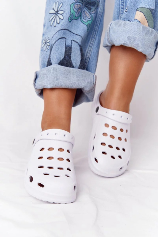 Dámské Nazouváky Bílé Pěnové Crocsy EVA 39
